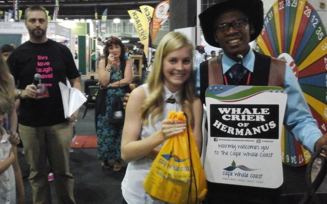 One of the winners at the Spin and Win  